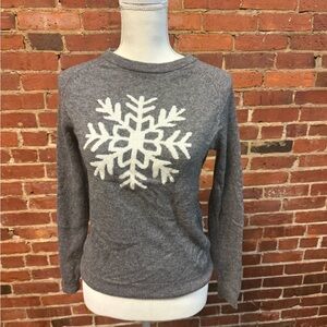 Womens Philosophy gray Cashmere snowflake sweater